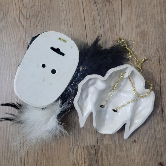 2 Vintage Porcelain/Ceramic deco jester/80s masks - kitschy wall decor - Picture 5 of 12